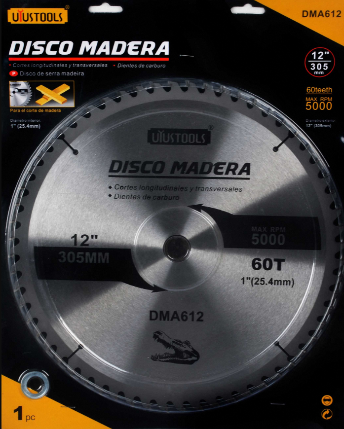 DISCO MADERA 12 60D UYU DMA612